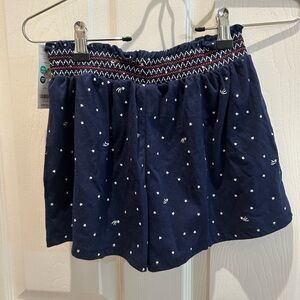 Carter's Navy High Waist Women's Shorts with Embroidery